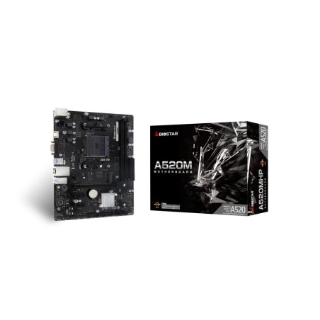 Mainboard|BIOSTAR|AMD A520|SAM4|Micro-ATX|Memory DDR4|Memory slots 2|2xPCI-Express 3.0 1x|1xPCI-Express 3.0 16x|1xM.2|1x15pin D-