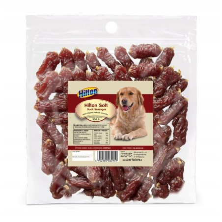 HILTON Soft duck sausages - dog treat - 500g