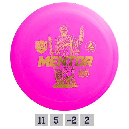 Diskgolfo diskas Distance Driver MENTOR Active Pink