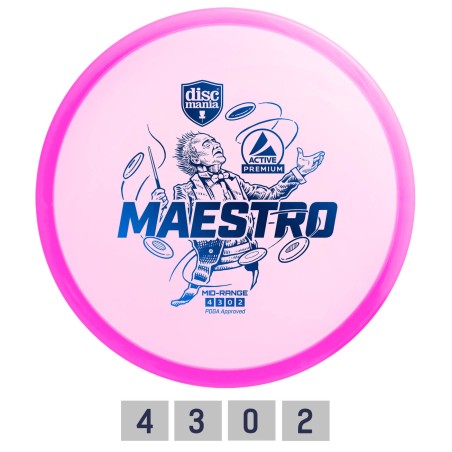 Diskgolfo diskas Midrange Driver MAESTRO Active Premium Pink