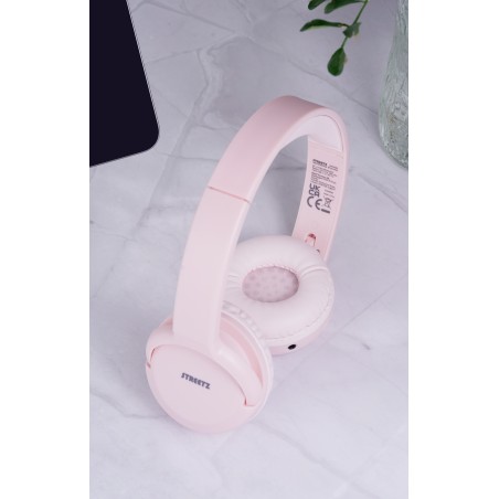 Bluetooth ausinės STREETZ, miktofonas, sulankstomos, rožinės / BT210-PNK / 6612086