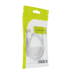 Kabelis MOB:A USB-A - Lightning 2.4A, 1m, baltas / 383203