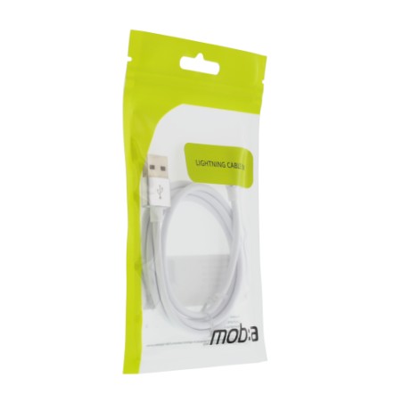 Kabelis MOB:A USB-A - Lightning 2.4A, 1m, baltas / 383203