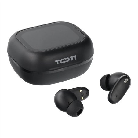 Toti ST25 TWS AI vertimo belaidės ausinės, Bluetooth 5.4, ANC, juodos