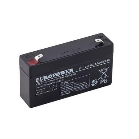 BATTERY 6V 4.5AH VRLA/EP4.5-6 EUROPOWER EMU