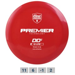 Diskgolfo diskas DISCMANIA Distance Driver Q-LINE PREMIER DD1 Red