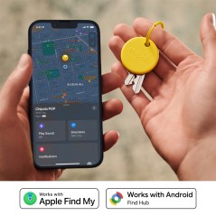 Chipolo POP Bluetooth Tracker with Replaceable Battery for iOS & Android, Yellow