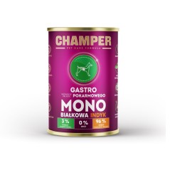 CHAMPER Gastro Mono Turkey - wet dog food - 400g