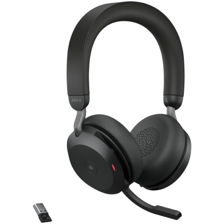 JABRA EVOLVE2 75, Link390a MS Stereo Black, EVOLVE2 75 headset Black MS, Link 380 BT adapter USB-A MS,1.2m USB-C to USB-A cable,