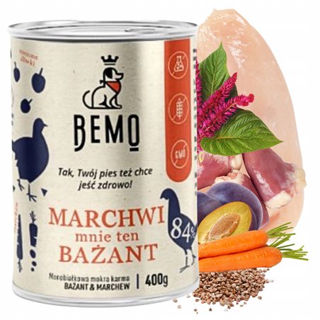 Bemo MARCHWI mniet ten BAŻANT mokra karma dla psa 400g