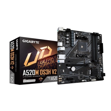 Mainboard|GIGABYTE|AMD A520|SAM4|Micro-ATX|Memory DDR4|Memory slots 4|A520MDS3HV2