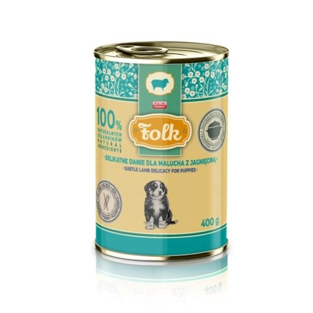 FOLK Delicate meal for puppies with lamb mono - wet dog food - 400g