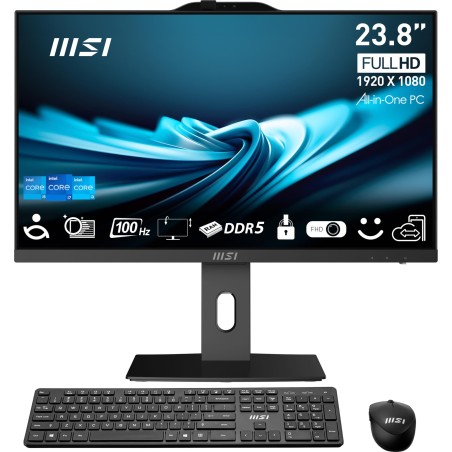 Monoblock PC|MSI|CPU Intel|Intel CoreT i5|i5-14400|RAM 16 GB|DDR5-SDRAM|Screen 23.8 "|1920 x 1080 pixels|Storage 512 GB|SSDs 516