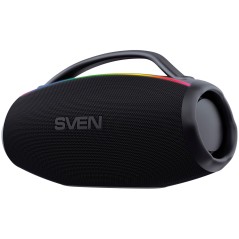 2.1 portable speaker SVEN PS-399, black, power output 50+2x25W (RMS), Auracast, Waterproof (IPx5), TWS, Bluetooth, USB, lithium 