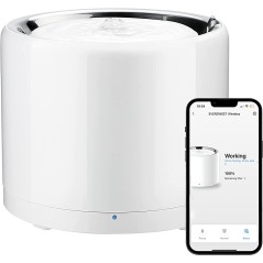 PETKIT | Smart Pet Drinking Fountain | Eversweet 3 Pro (Wireless Pump) | Capacity 1.8 L | Filtering | Material Stainless Steel, 