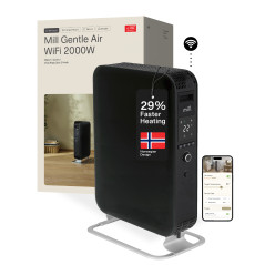 Mill | WiFI GEN3 Oil Filled Radiator | OIL2000WIFI3 | Oil Filled Radiator | 2000 W | Number of power levels 3 | Black