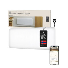 Mill Invisible Smart WiFi Heater | PA1300WIFI4 | Panel Heater | 1300 W | Suitable for rooms up to 15-19 m | White | IPX4