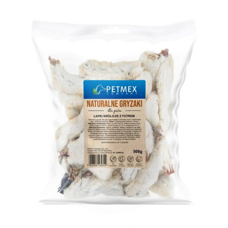 PETMEX Rabbit paws with fur Mono dog treat 500g