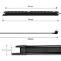 Maclean power strip, 10 outlet extension cord, 2 switches, protection and overload indication, 3680W, MCE10