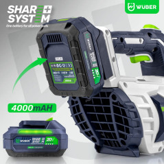 Cordless leaf blower 20 V 160 km/h W04400 WUBER