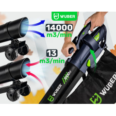 Electric leaf blower 3000 W with shredder 10:1 W43420 WUBER