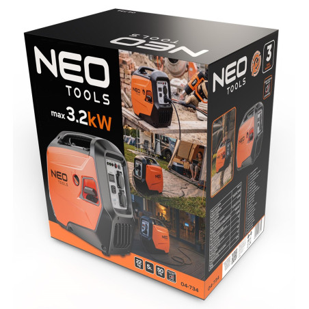 NEO TOOLS inverter generator 3200W, orange/black
