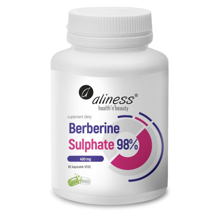 ALINESS Berberine Sulphate 98%, 400 mg dietary supplement 60 capsules