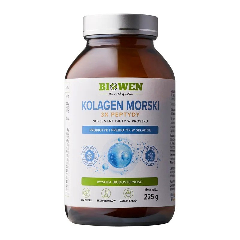 BIOWEN Marine Collagen 3x Peptides food supplement for humans 225g