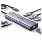 Ugreen 15598 interface hub USB 3.2 Gen 1 (3.1 Gen 1) Type-C 5000 Mbit/s Silver