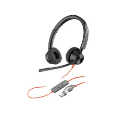 HP Poly Blackwire 3320 Stereo USB-C Headset +USB-C/A Adapter