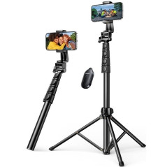 Ugreen selfie stick with stand and remote control LP680 1.8m (black)