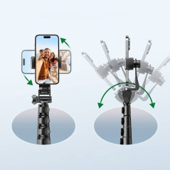 Ugreen selfie stick with stand and remote control LP680 1.8m (black)