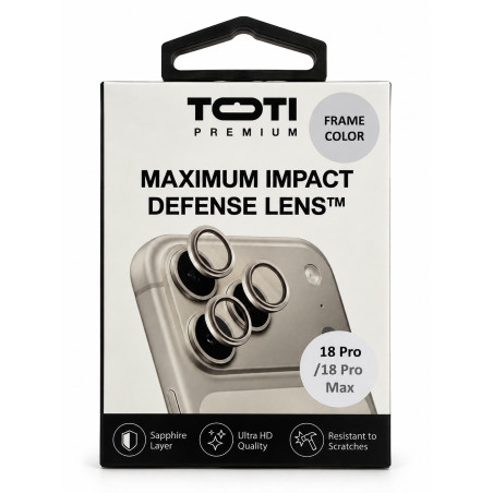 TOTI PREMIUM Anti-broken Lens protector for iPhone 18 Pro / 18 Pro Max Silver
