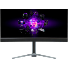 LORGAR 34MP1, UWQHD MiniLED Gaming Monitor Pro, 34'' (3440*1440) VA curved monitor, black/milky grey