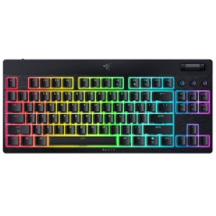 Razer | BlackWidow V4 Low-Profile Tenkeyless HyperSpeed | Keyboard | Wireless | US | Bluetooth | Yellow Switches | Black