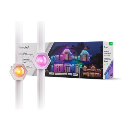 Nanoleaf Smart Multicolor Permanent Outdoor Lights Smarter Kit, 15m | 16+ Million Colours