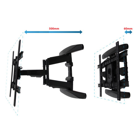 Esperanza ERW021 CRONOS 2.16 m (85") TV mount Black