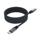 Fixed | Magnetic Braided Cable USB-C/USB-C, USB 2.0, Gray | FIXDBM-CC12-GR