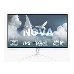 Arozzi | Nova | 27 " | IPS | QHD | 16:9 | 180 Hz | 1 ms | 2560 x 1440 pixels | 350 cd/m | HDMI ports quantity 2 | White