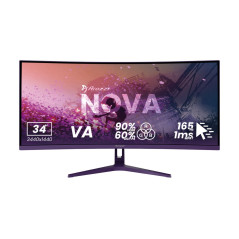 Arozzi | Nova | 34 " | VA | UWQHD | 21:9 | 165 Hz | 1 ms | 3440 x 1440 pixels | 350 cd/m | HDMI ports quantity 2 | Purple