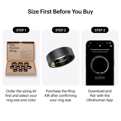 Ultrahuman | Ring Air | Aster Black | Size 11 | Smart Ring