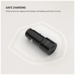 Fixed Dual USB-C Car Charger, 65W, PD 3.0