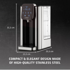 Caso HW 666 Inox | Turbo Hot Water Dispenser | Electric | 2200-2600 W | 2.7 L | Plastic/Stainless Steel | Stainless steel/Black