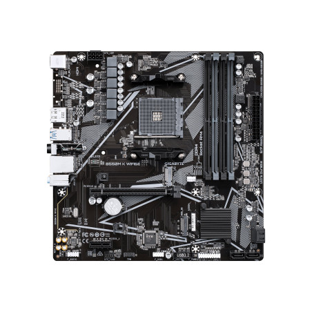Gigabyte B550M K WIFI6E | Processor family AMD | Processor socket AM4 | DDR4 SDRAM | Supported hard disk drive interfaces SATA,