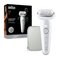 Braun Epilator | Silk-épil 9 SES9-000 | Operating time (max) 50 min | Number of power levels 2 | Wet & Dry | White/Silver