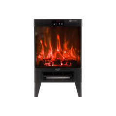Adler LED electric fireplace with remote control | AD 7755 | Ceramic Heater | 2000 W | Number of power levels 2 | Black