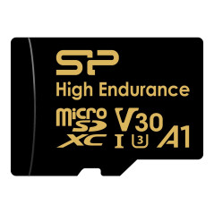 Silicon Power Flash memory card | Golden Series High Endurance | 64 GB | Flash memory class A1, V30, UHS-I U3 | microSDXC