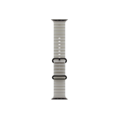 APPLE 49mm Translucent Grey Ocean Band - Black Titanium Finish | Apple