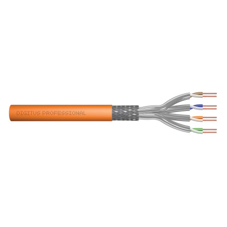 Digitus CAT 7 S/FTP data cable - installation cable, 100 m, simplex, Dca-s2, d1, a1