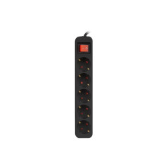 Lanberg PS1-05F-0150-BK power extension 1.5 m 5 AC outlet(s) Indoor Black